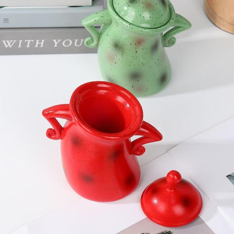 Creative Resin Storage Container with Waist Decoration Candy Box Multi-functional Home Seal Nut Medicinal Material Storage Jar