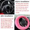 Fluffy Steering Wheel Cover For Women/Girls/Ladies Fuzzy Steering Wheel Cover Winter Warm Faux Wool Plush Car Wheel Cover Furry Steering Wheel