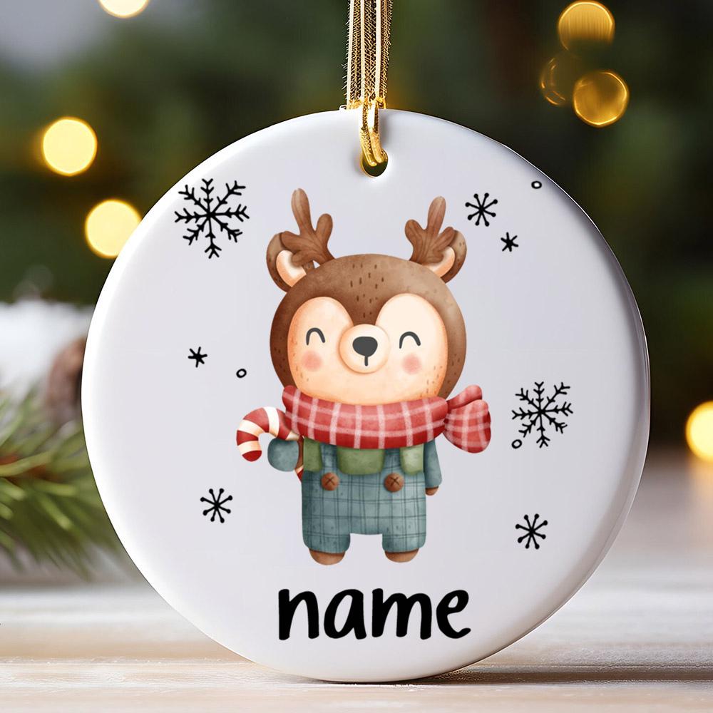 Personalized Ceramic Christmas Ornament Pendant Custom Name Family Xmas Decor Monogram Photography Accessories Keepsake Gifts