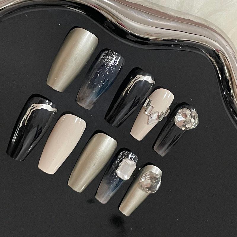 Luxurious Handmade Translucent Nail Tips for Autumn/Winter – Soft Texture, High-Class Feel