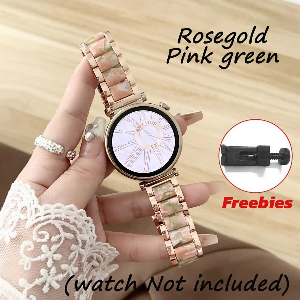 Resin Metal Watch Strap 18mm 20mm 22mm Universal Watch Band Replacement Wristwatch Bracelet For Women Men for Huawei GT5 Pro for Samsung Galaxy Watch
