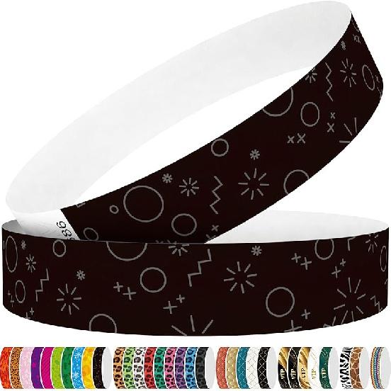 250 Tyvek Wristbands - Colored Paper Wristbands for Events - Red Flame Wrist Bands for Parties, Games, Competitions (red)