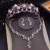 Gorgeous Crystal Flower Tiaras Bridal Jewelry Sets for Women Crown Choker Necklace Sets Wedding Bride Jewelry Set Accessory