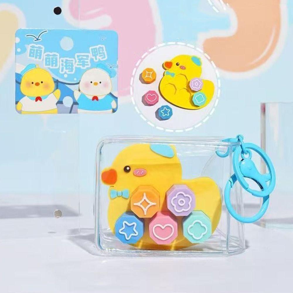 Hanging Decoration Happy Sailor Duck Keychain Fun Design Throwing Stone Pendant  Children's Play