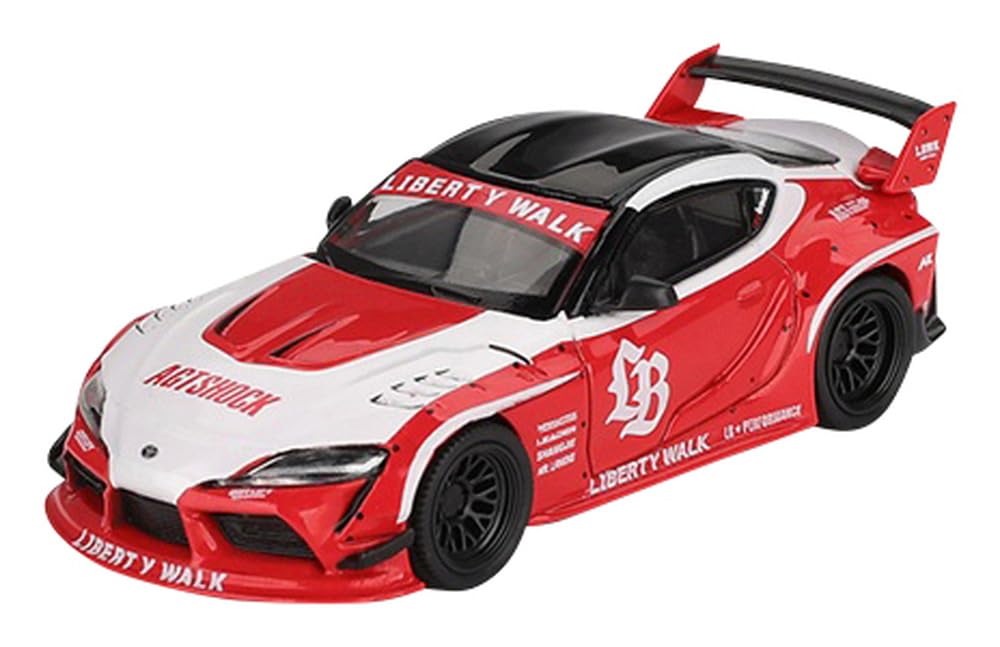 

Sunrich MINI GT Scale GR Supra Finished Product 1/64 LBWORKS Red/White (Left-Hand Drive) MGT01103-L