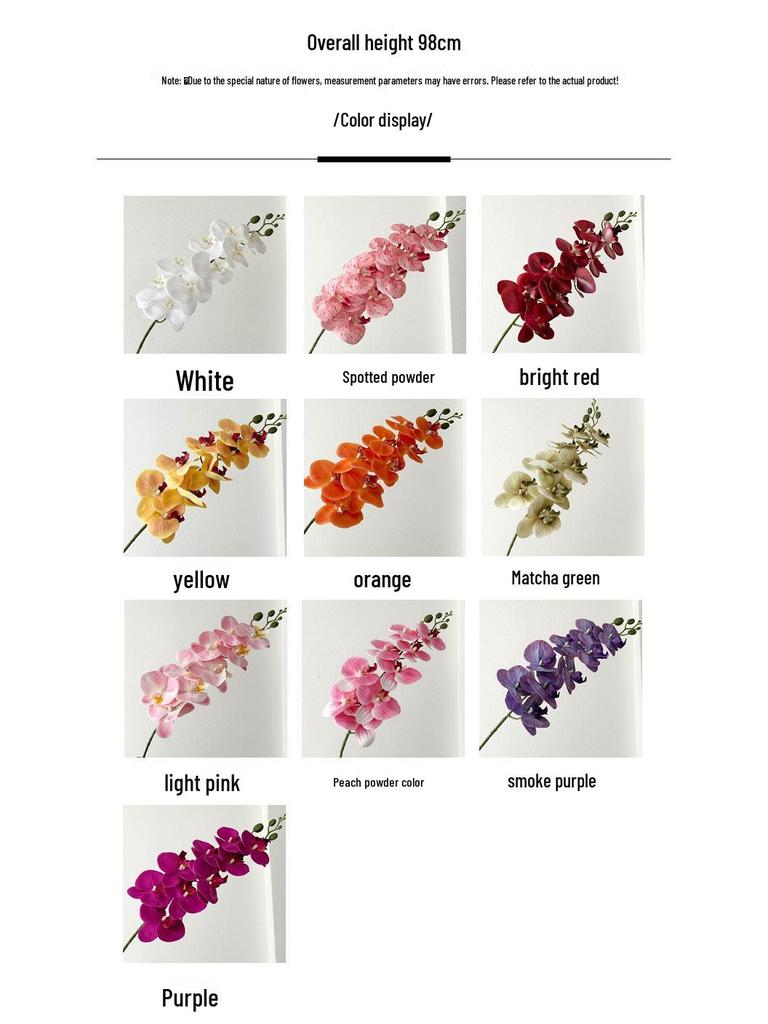 Bionic Phalaenopsis Floral Arrangement: Realistic Fake Flower Decor for Living Room or Dining Table.