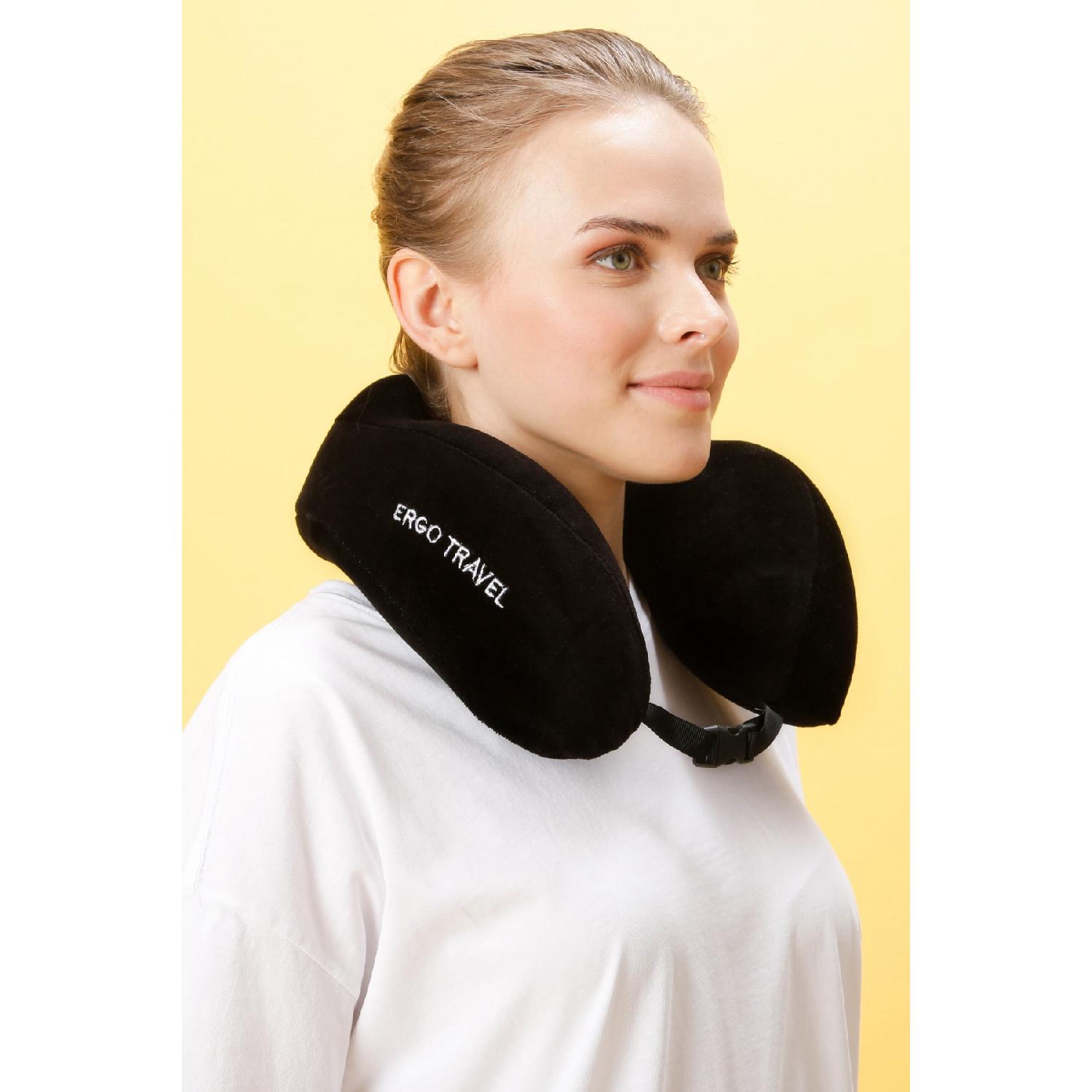 

Comfort Orthopedic Travel Pillow Visco Neck Pillow - Black
