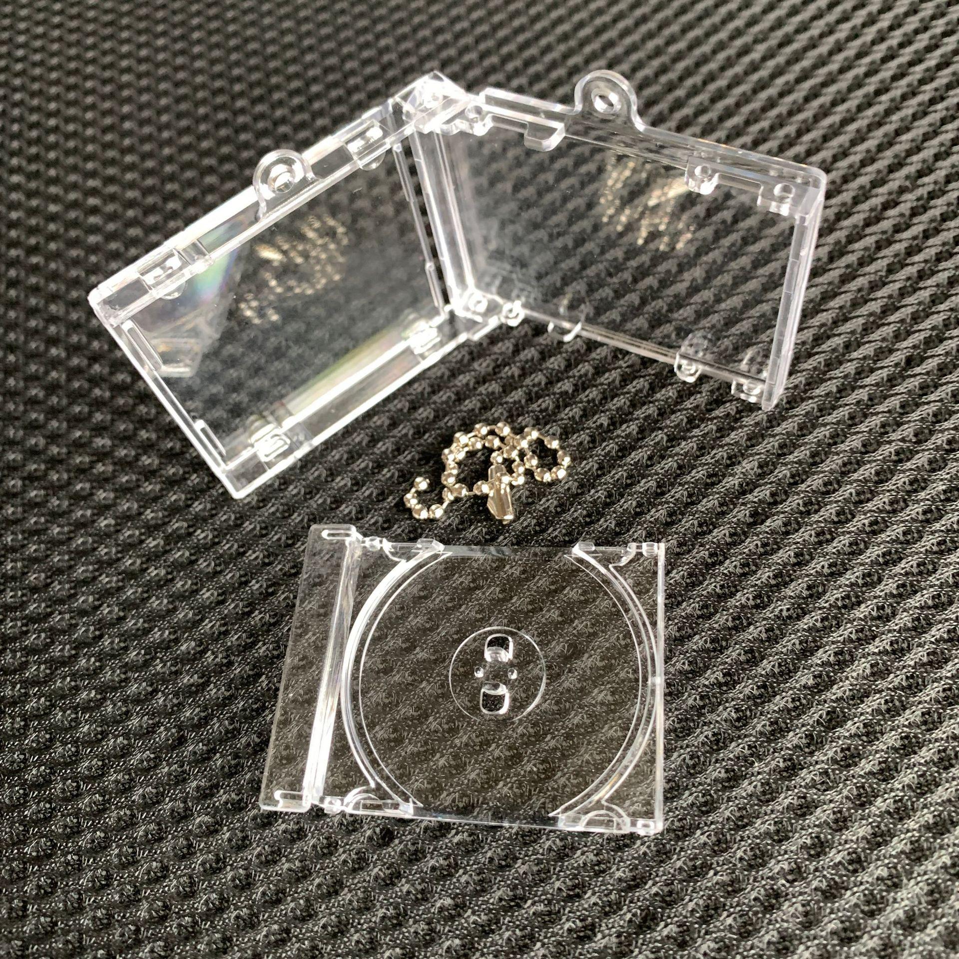 Acrylic Transparent Mini CD Keychain with NFC Star Record DIY Pendant and Freebies.