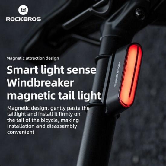 ROCKBROS Brake Taillight Magnetic Vibration Sensor forMTB/Road Bike Night Safety