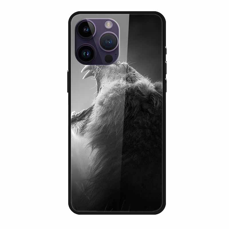 Tempered Glass Case For iphone 15 Pro Max Case Hard Glass Back Cover Soft TPU Bumper For iphone 16 Pro Max Phone Case 16Pro Max