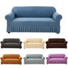 Elastischer einfarbiger Rüschenrock-Stil Sofabezug - Komplettbezug, Rutschfest, Schlichtes Design.