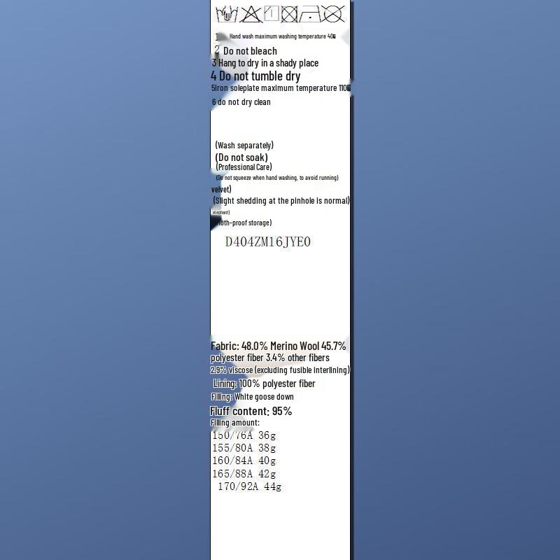 Sancai 2025 Winter Mid-Length Goose Down Coat