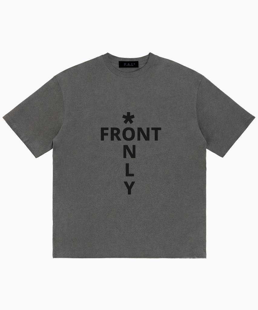 Peulonteuakaibeulaeb Cross Oversized Short Sleeve T-Shirt [Charcoal]