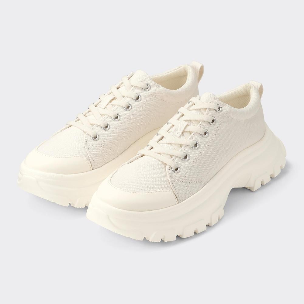 

Холщовые кроссовки GU by Uniqlo с объемной подошвой+E