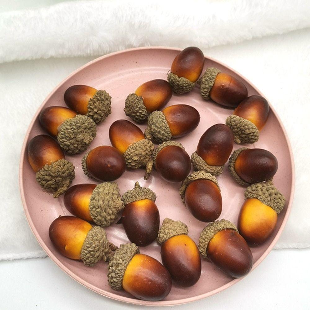 Wedding DIY Crafts Lifelike Foam Simulation Artificial Acorns Christmas Decoration Fake Pine Cones