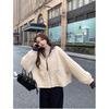 Vintage Hooded Quilted Short Jacket for Women - 2025 Autumn European Style Fashionable Top