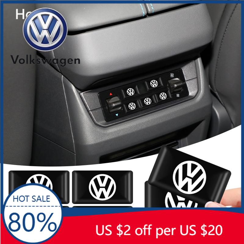 For VW Volkswagen Jetta MK5 Golf 10Pcs3D Epoxy Resin Emblem Stickers Decals Interior Auto Accessories For Volkswagen VW Touran B