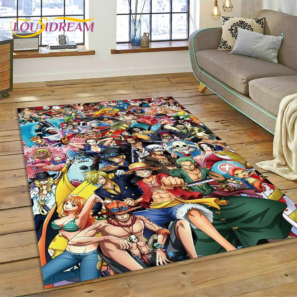 3D Kreskówkowy HD One PIECE-E Dywanik Dywanik Anime do Domu Salon Sypialnia Sofa Wycieraczka Dekoracja, Dywanik Dziecięcy Antypoślizgowa Mata Podłogowa Prezent