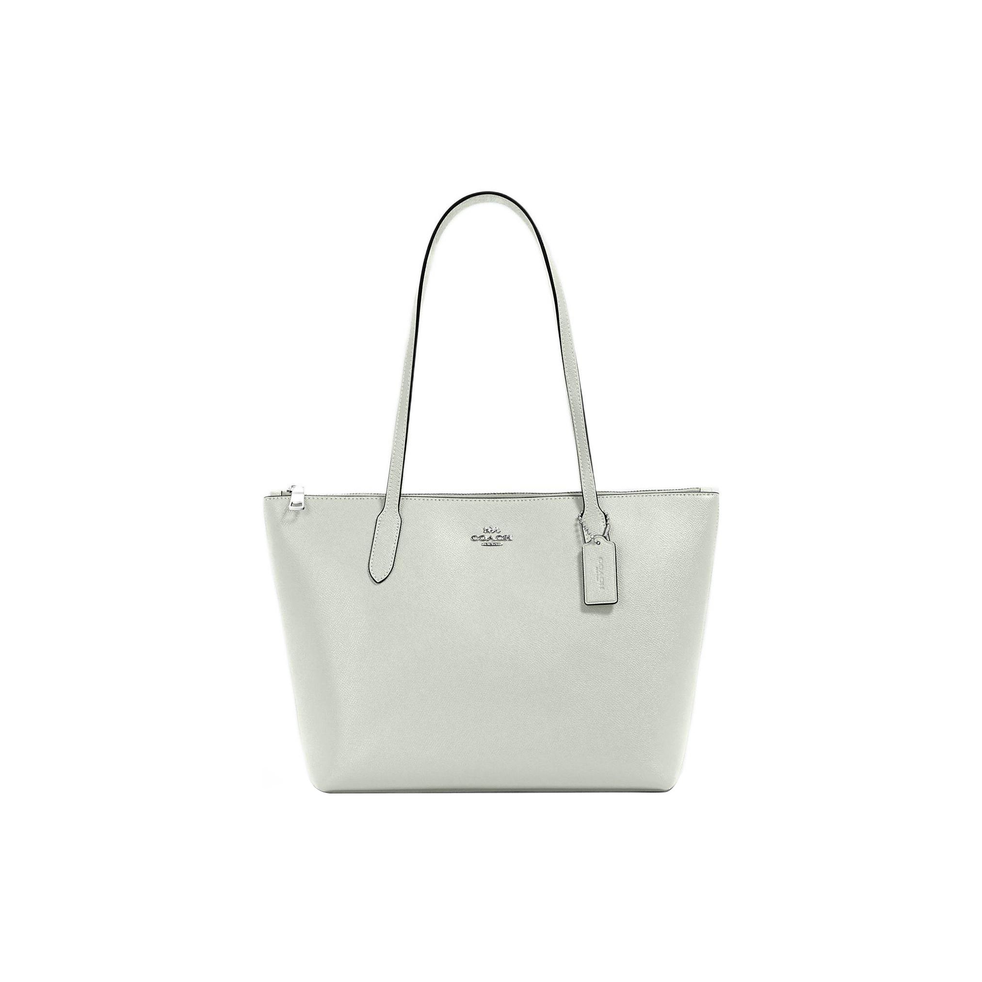 

Coach Zip Top Tote 29 Zipper Closure Crossgrain Tote Bag Women Tote Bags Sage 4454-SVONE Basic Set (Bag+Dust Bag)