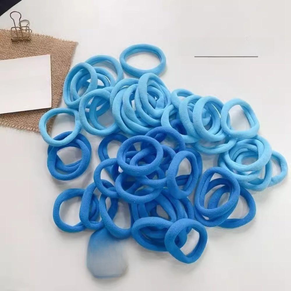 50PCS No Damage Colorful Elastic Hair Ties Non-Slip Ponytail Holders For Women