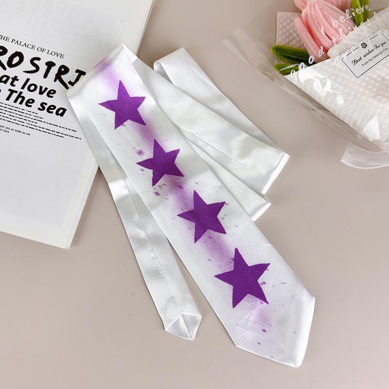 Casual Y2K Star Tie Fashionable Y2K Retro Pentagram Tie Sweet Hand Tied Multi-Functional Belt Necktie Suit Accessories