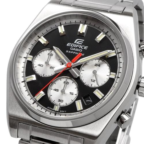 CASIO EDIFICE Men's Chronograph Watch EFB-730D-1AV with Sapphire Crystal and Black Dial, Overseas Model
