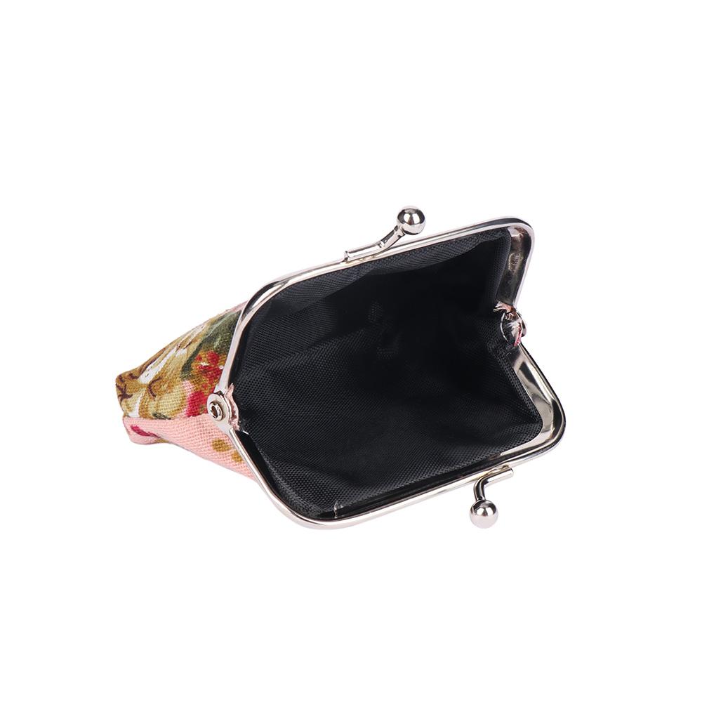 Floral Lady Vintage Flower Hasp Retro Credit Card Holder Coin Purse Clutch Bag Small Wallet