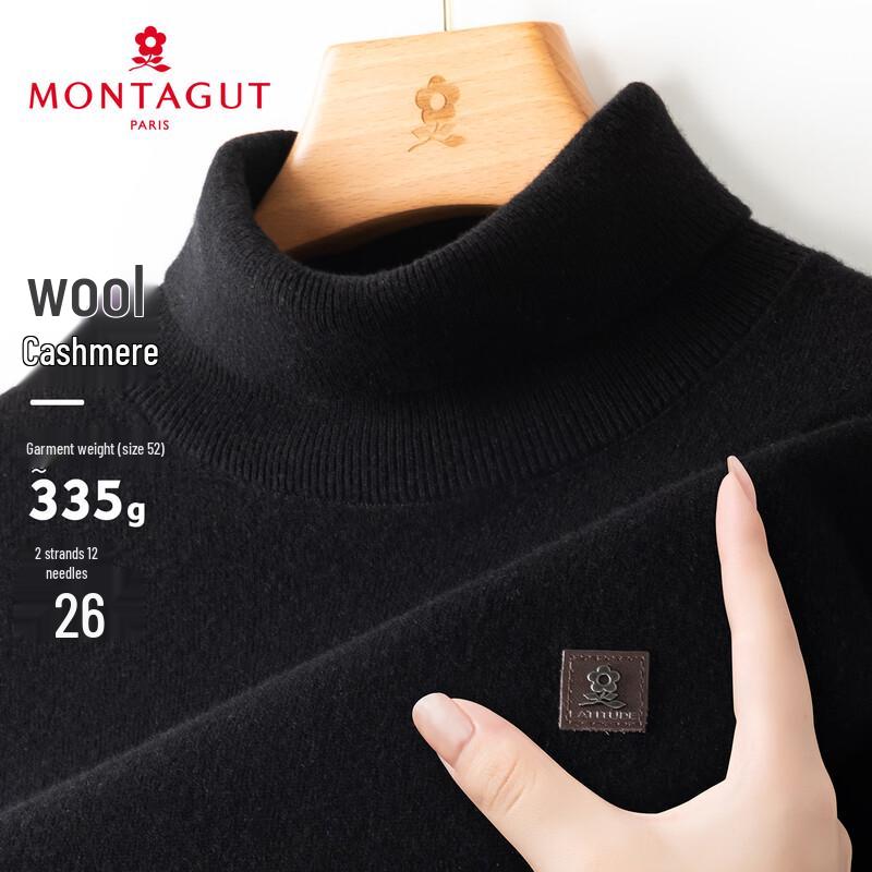 MONTAGUT Męski sweter z golfem z wełny i kaszmiru