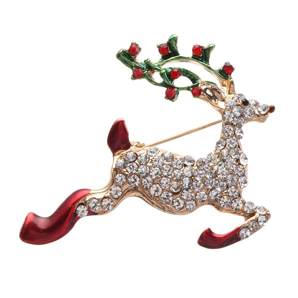 Módní šperky s kamínky Vánoční dárek Vánoční brože Odznaky Brože Špendlíky na vánoční stromeček