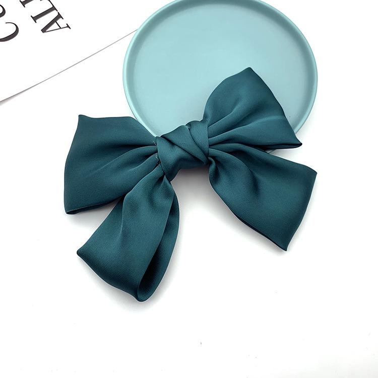 

Бантик для волос Лолита Атласная лента Заколки для волос Большой бант Зажимы для волос Женские аксессуары Девушки DarkGreen