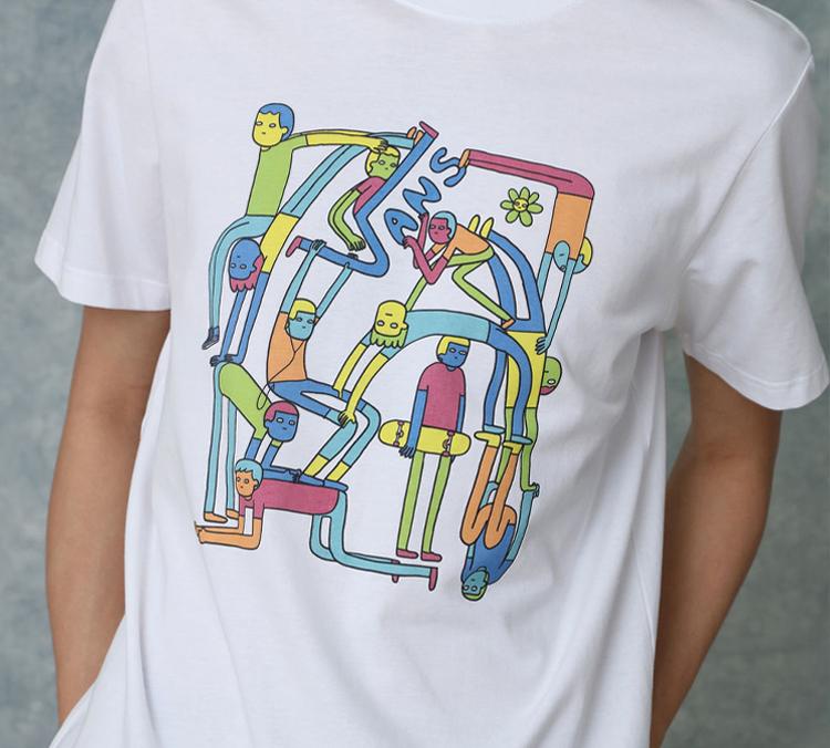 Vans OTW T Shirts Unisex White Crew Neck Moderate Straight Fit VN0A4RAVWHT