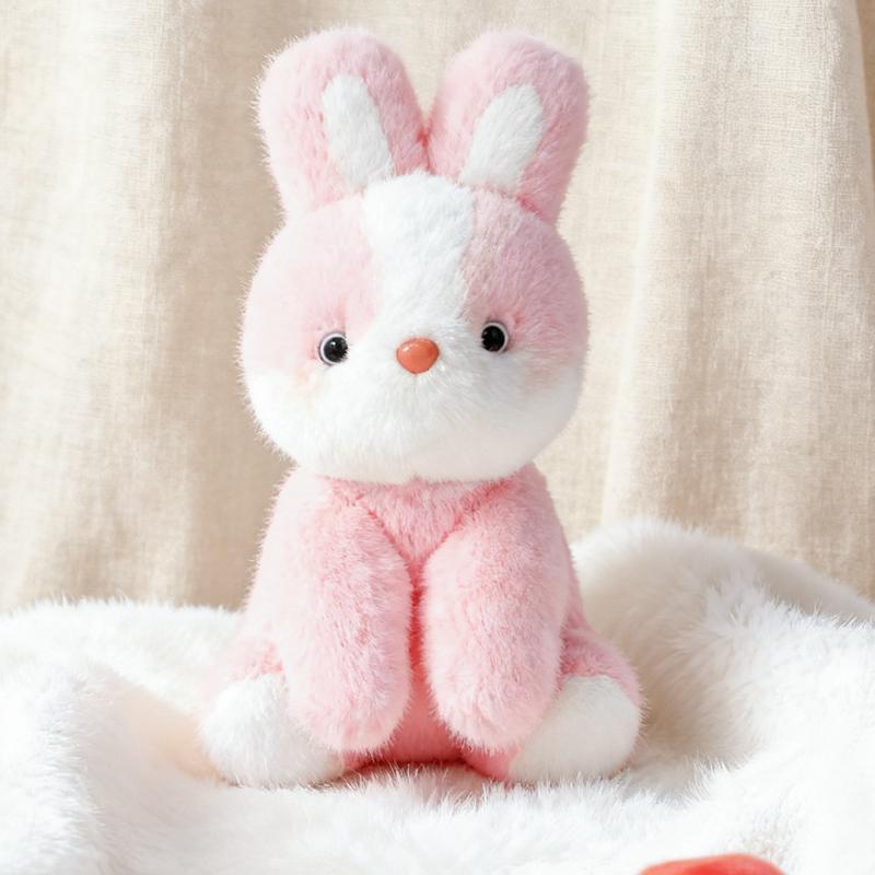 23cm Cute Rabbit Doll Pink White Plushies Rabbit Animal Easter Bunny Stuffed Plush Toys Happy Easter Party Decor For Home