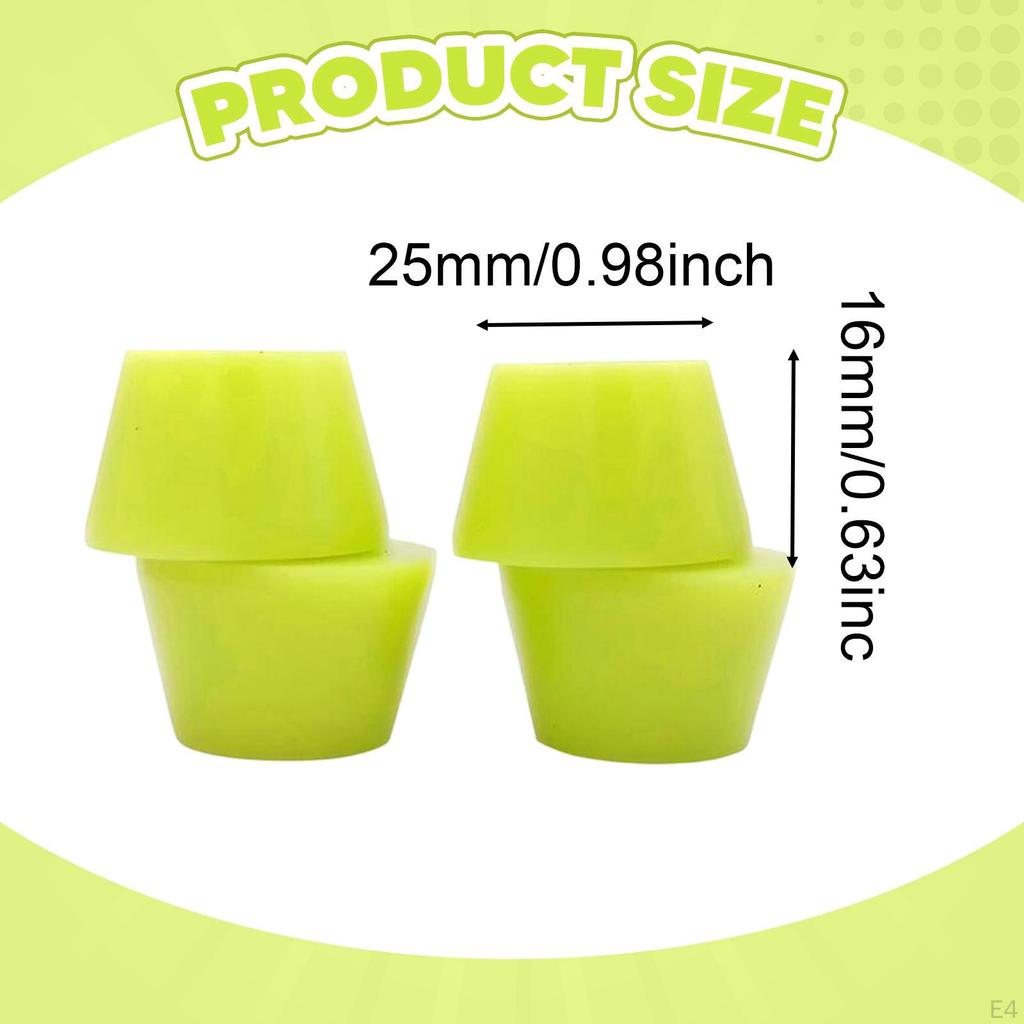 4 Pieces Replacement Cups Bubble Bushings Easy Installation PU Longboard Truck Rebuild for
