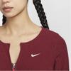 Nike Sportswear Chill Rib Snake Welcome Series Slim Fit Zipper Comfortable Fashion Versatile Soft Knit Top Women Tops Team-Red HV8459677