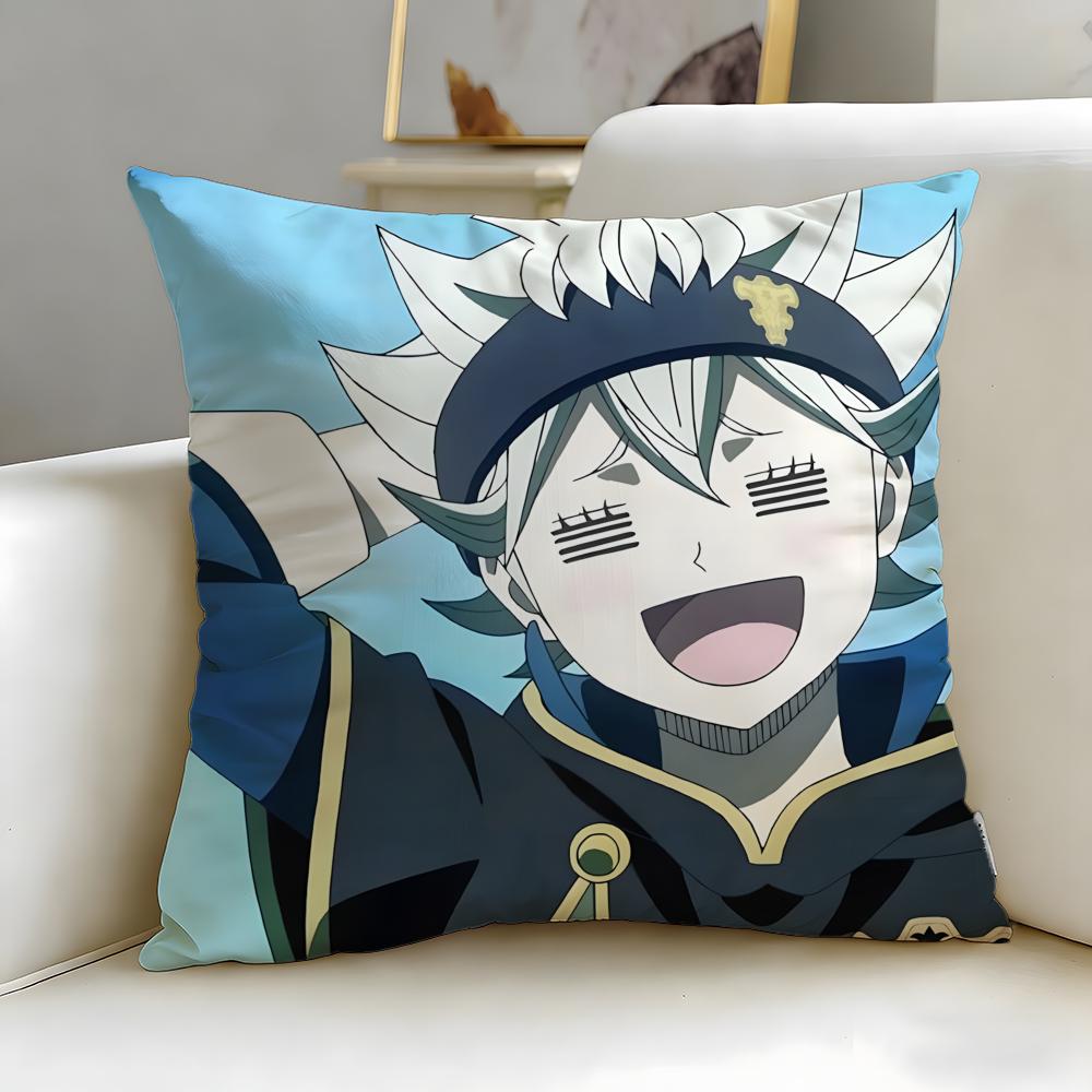 Klasický anime povlak na polštář Black Clover Měkký Snadno omyvatelný Povlak na polštář Univerzální pro pohovku Postel Cestování a Kancelář