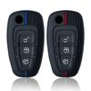 3 Button Silicone Car Remote Key Fob Cover Case For Ford Ranger C-Max S-Max Focus Mk3 Galaxy Mondeo Transit Tourneo Custom