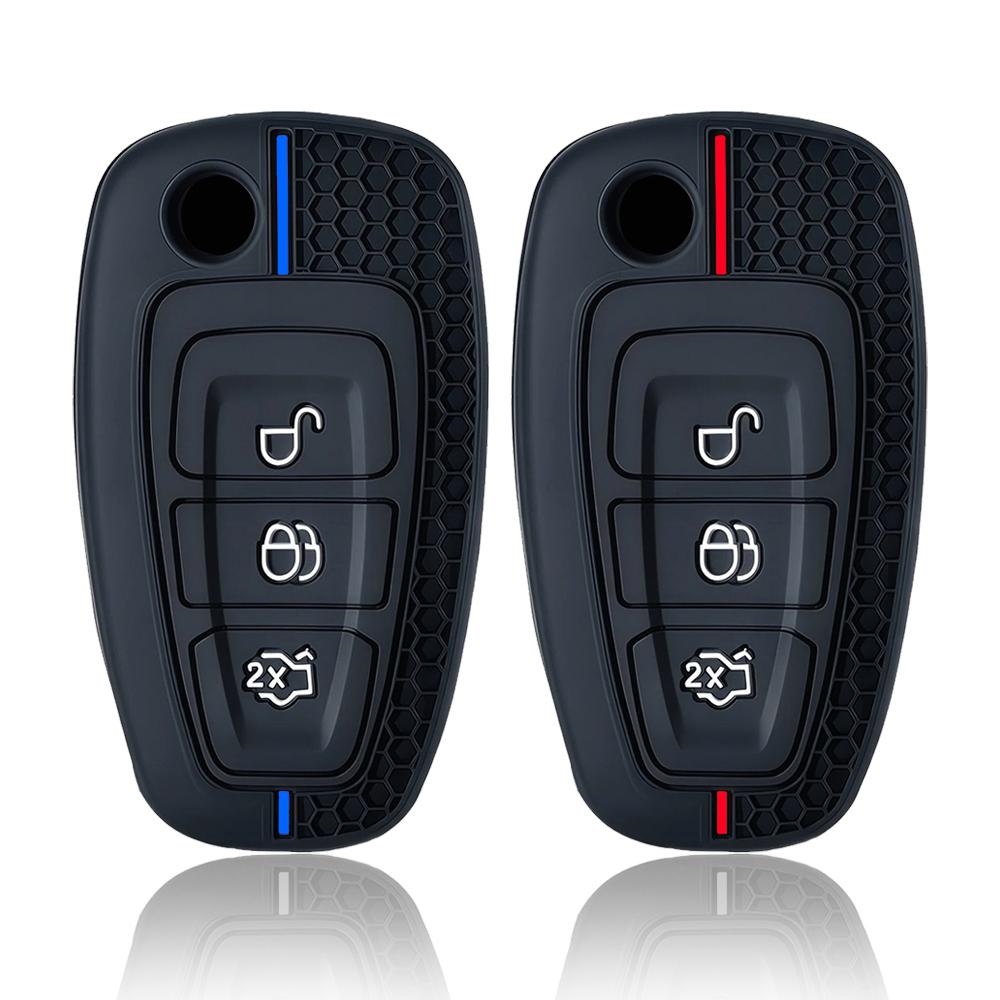 3 Button Silicone Car Remote Key Fob Cover Case For Ford Ranger C-Max S-Max Focus Mk3 Galaxy Mondeo Transit Tourneo Custom