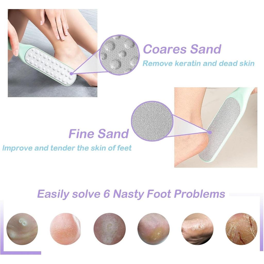 2PCS Foot Pumice Stone for Feet,2 in1 Foot File and Foot Scrubber