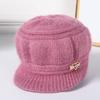 Winter new middle-aged and elderly hats women's fleece warm women's ear protectors knitted wool hats mother grandma hats women