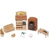 Sylvanian Families EPOCH Bakery Furniture Set with Oven Toy for Dollhouse Ages 3 and Up