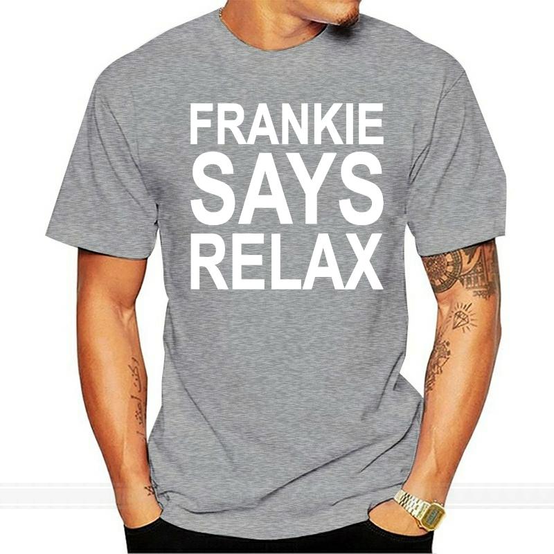 

Frankie Says Relax 80s Costume Alto Peso T Shirt Morbido Vinile fashion tshirt men cotton brand teeshirt 4XL