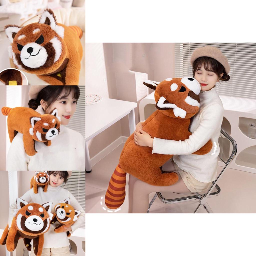 Cute Raccoon Panda Pose Plush Toy Animal Zoo Souvenir Gift Kids Pillow Characters)