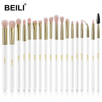 Makeup Brushes 18Pcs Professional Makeup Brush Set Premium Pink Vegan Synthetic Kabuki Eye Shadows Make Up Brush Set(White/Rose Gold)