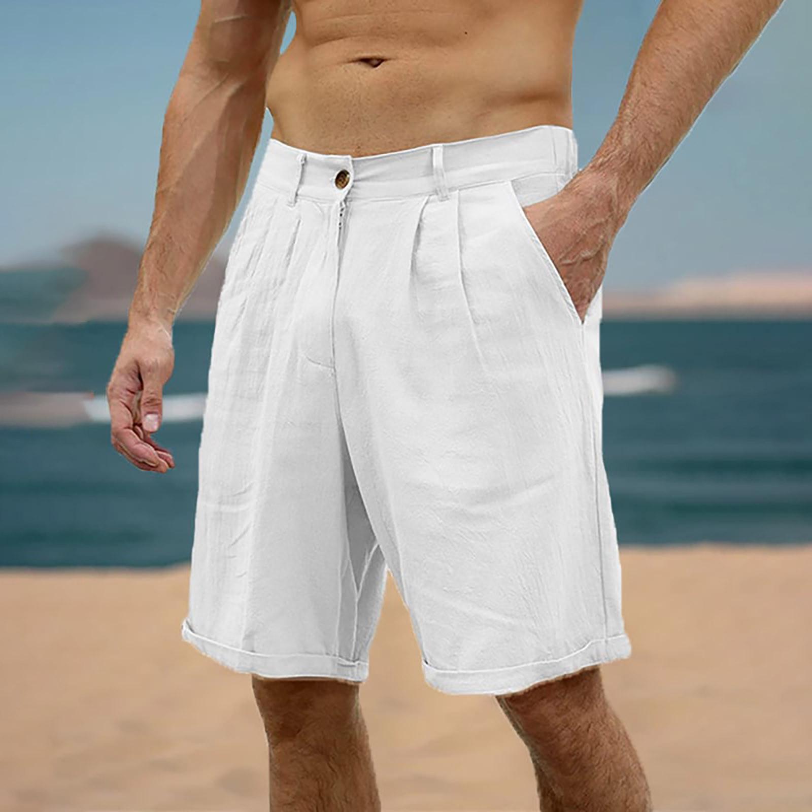 

Мужские рабочие шорты с несколькими карманами, эластичный пояс, свободный хлопок, легкие повседневные рабочие шорты для отдыха на открытом воздухе XL белый