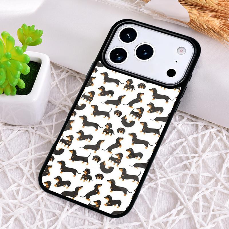 Cute Dachshund Dog Hot Phone Case for iPhone 17 Air 16 15 11 12 14 13 Pro Max Shockproof Cover