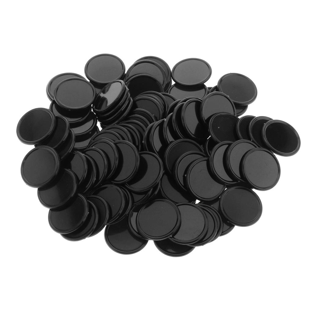 100Pcs Plastic Learning Counters Disks Bingo Chip Counting Discs Markers, Poker Chips Game Tokens with Storage Box, 25mm/1 Inch