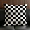Merchandise Anime Checkerboard Cushion Cover Anti Dustmite Pillowcase Invisible Zipper Silky Short Plush Sofa Cushion Cover