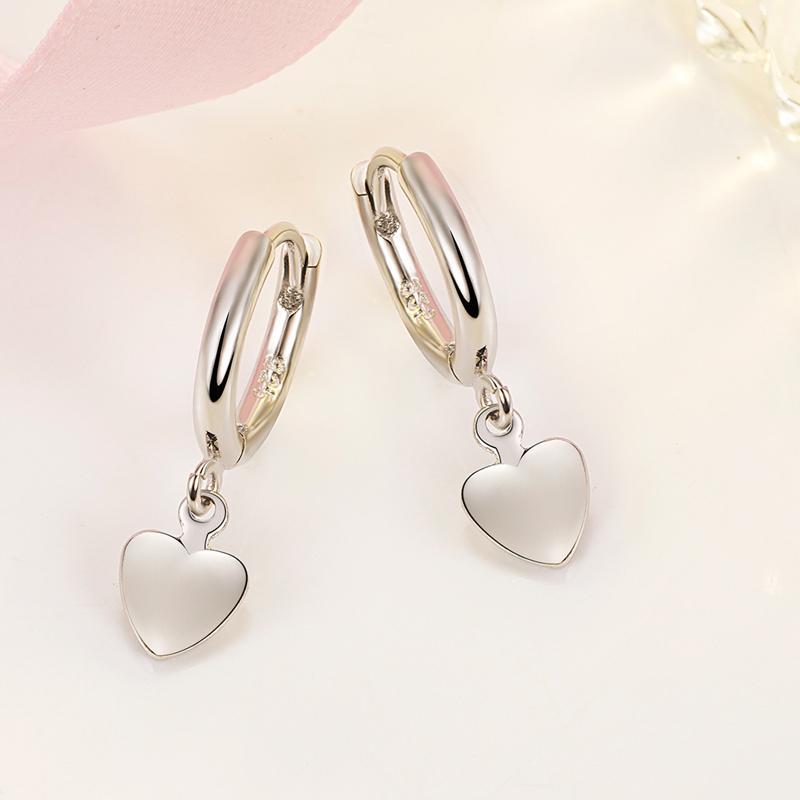 Punk Heart Drop Earrings for Women  Silver Needle Circle Earrings Ear Cuff Piercing Earring Cute Girl  Accessories