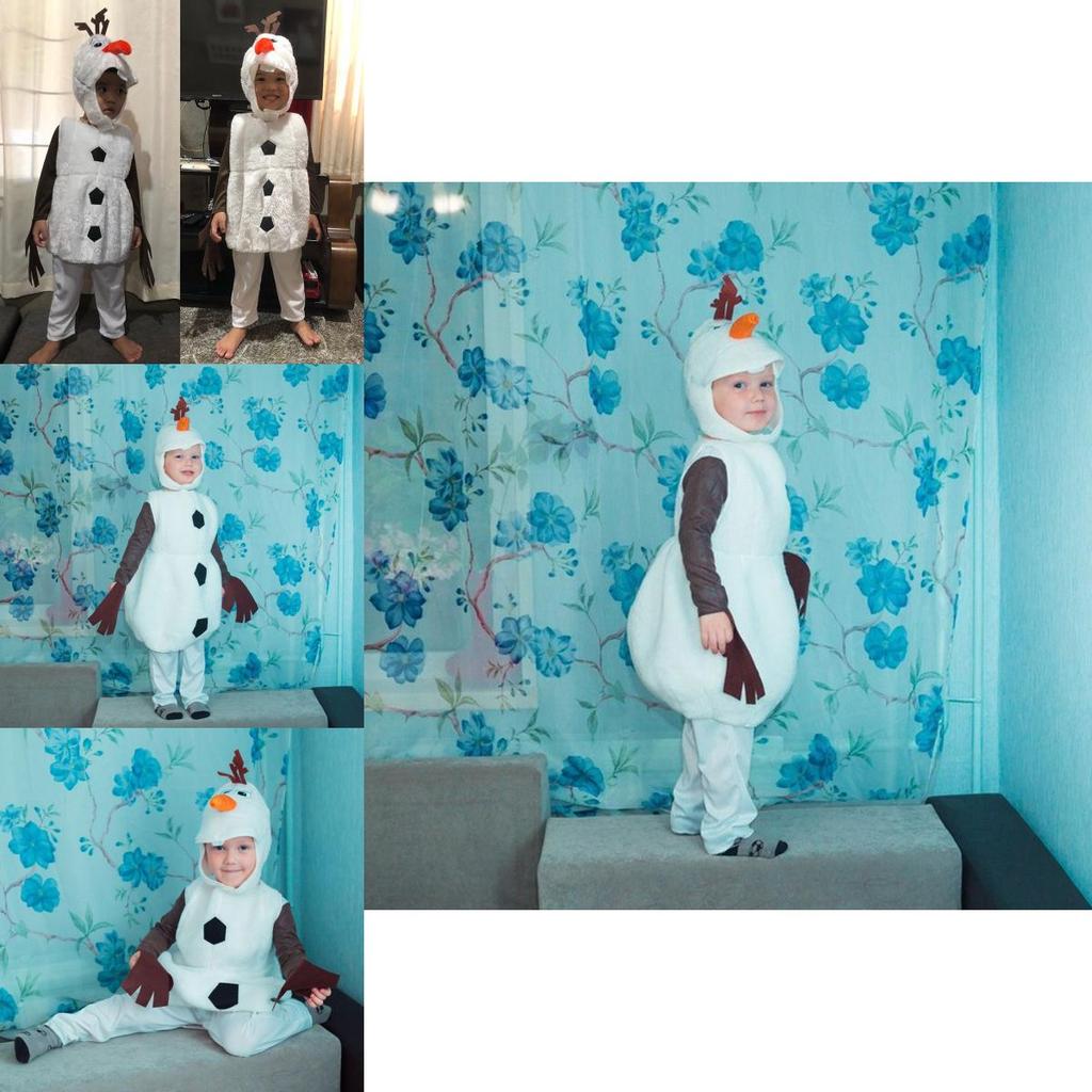 Enchanting Frozen Snowman Olaf Cosplay Costume For Kids Halloween Fancy Dress Up