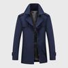 Men's High-Grade Mid-Length Casual Windbreaker Lapel Jacket for Spring, Summer, and Autumn